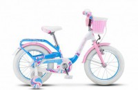 Детский велосипед Stels Pilot-190 16" V030 Белый розовый голубой - магазин СпортДоставка. Спортивные товары интернет магазин в Рязани 
