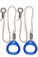 Детские гимнастические кольца треугольные  для ДСК синие  КГ02В - магазин СпортДоставка. Спортивные товары интернет магазин в Рязани 