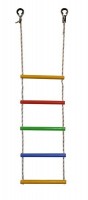 Детская веревочная лестница для ДСК 5 перекладин цвет радуга ЛВ5-3В - магазин СпортДоставка. Спортивные товары интернет магазин в Рязани 